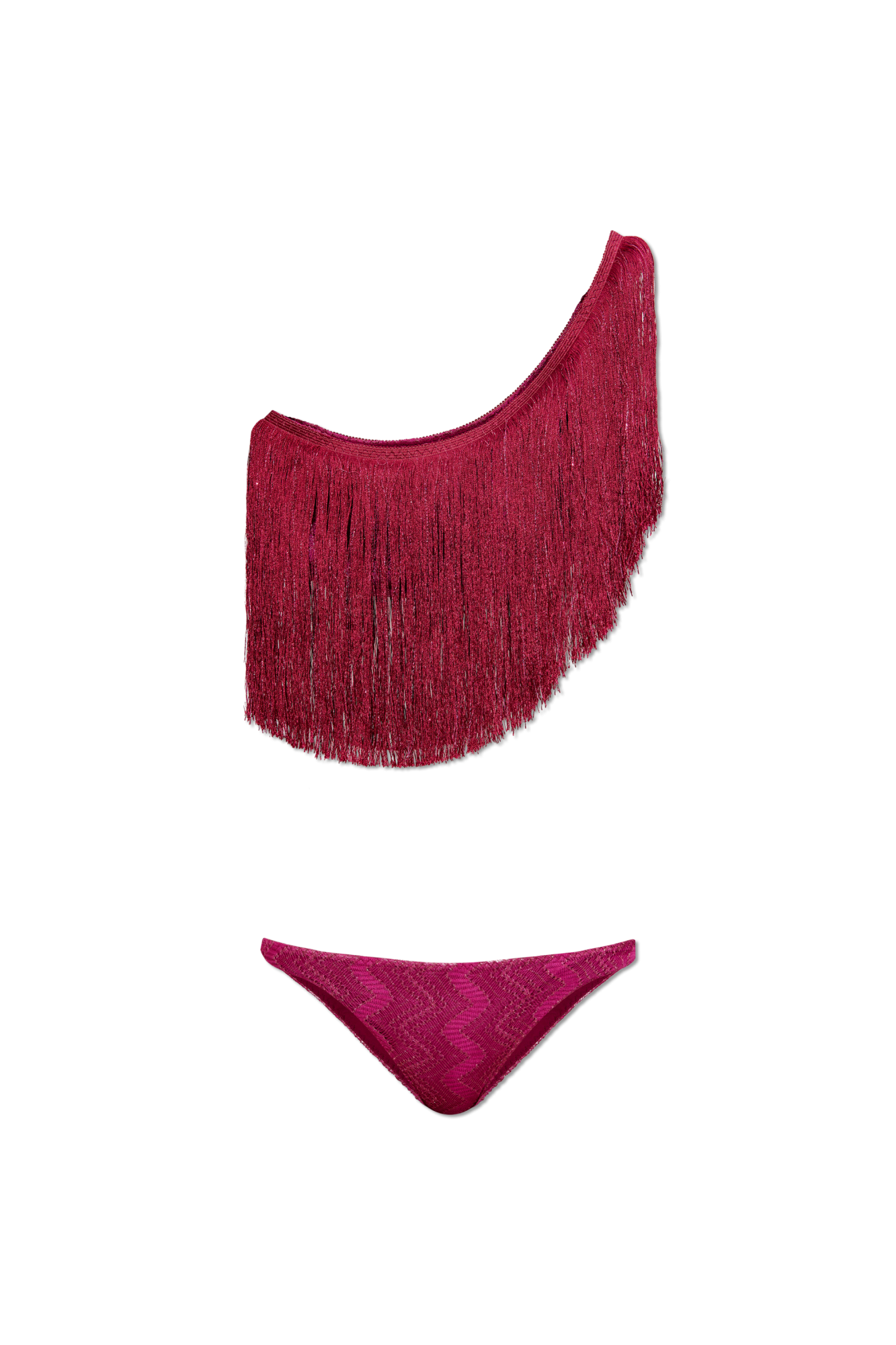 Missoni One-piece swimsuit with fringes and lurex thread